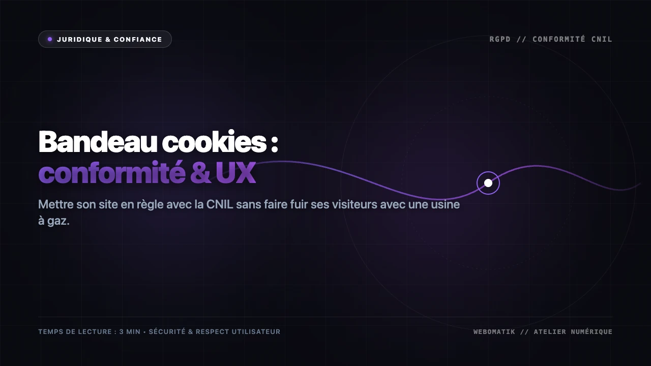 Bandeau cookies obligatoire : conformité et UX