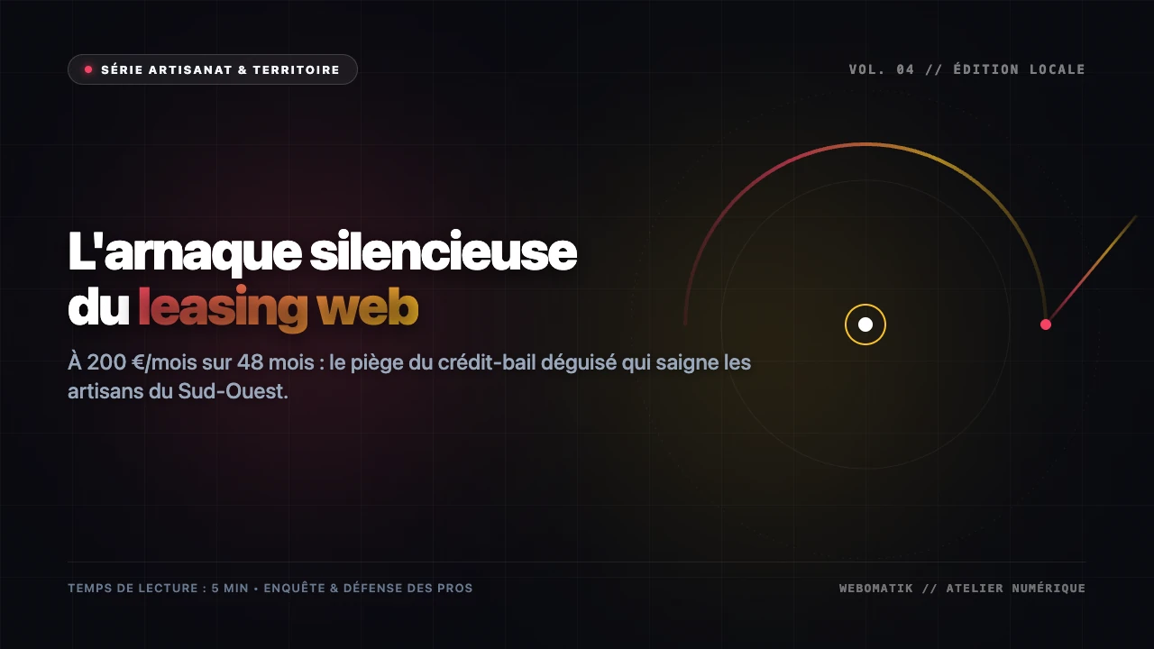 Sites internet en leasing à 200 €/mois : l’arnaque silencieuse qui saigne les artisans du Sud-Ouest