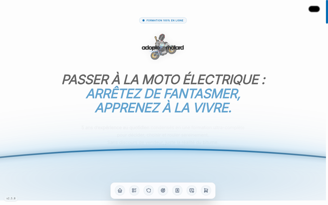 Aperçu du site Adopte un Motard